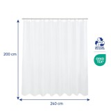 Cumpara ieftin Perdea de duș Easy din poliester 240&times;200 cm, Alb