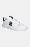 Tory Burch sneakers din piele Double T Howell Court culoarea alb, 149728-101