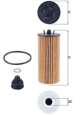 MAHLE OX 815/1D Filtru ulei foto