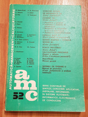 AMC 52 (Automatica. Management. Calculatoare) foto