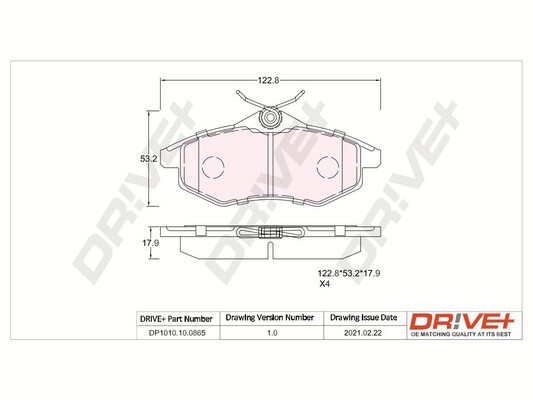 Dr!ve+ DP1010.10.0865 set placute frana,frana disc