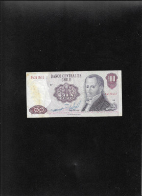 Chile 100 pesos 1981 seria4371632 foto