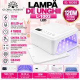 Lampa Unghii LED 120W Global Fashion L-1003, Uscare Rapida, Timer 10/30/60/120s, Alba, Manichiura Pedichiura Profesionala