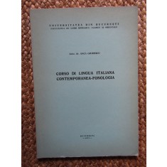 ANCA GIRESCU CORSO DI LINGUA ITALIANA CONTEMPORANEA FONOLOGIA