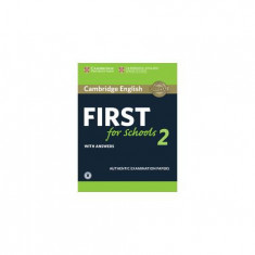 Cambridge English First for Schools 2 Student's Book with answers and Audio - Paperback brosat - Adrian Holliday - Cambridge
