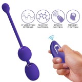 Bile Vaginale Vibrante cu Telecomanda Pretty Love, Silicon Medical, 12 Vibratii, Reincarcabile USB, Violet