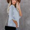K819-48 Bluza casual din material lejer cu maneci scurte largi