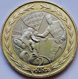 2 pounds 2022 Isle of Man , Motorcyclist and chequered flag , unc, Europa