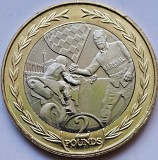 2 pounds 2022 Isle of Man , Motorcyclist and chequered flag , unc