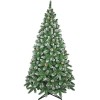 Brad Artificial Christmas New Verde cu Conuri Naturale si Varfuri Albe 220 cm