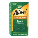 Multivitamine fara fier adaugat Alive Nature's Way, 30 tablete, Secom