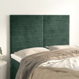 Cumpara ieftin Tăblii de pat, 4 buc, verde &icirc;nchis, 72x5x78/88 cm, catifea