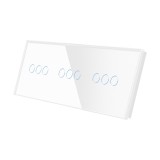 Panou Intrerupator Triplu + Triplu + Triplu cu Touch Din Sticla LUXION SmartElectro IntelligentHouse