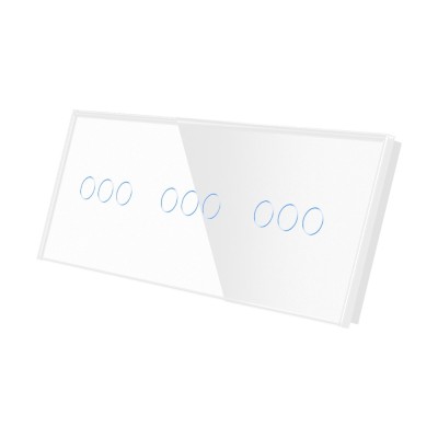 Panou Intrerupator Triplu + Triplu + Triplu cu Touch Din Sticla LUXION SmartElectro IntelligentHouse foto