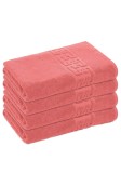 Cumpara ieftin Set 4 Prosoape Baie Lux Bumbac 100% Corai 550 GSM- 70x130 Cm