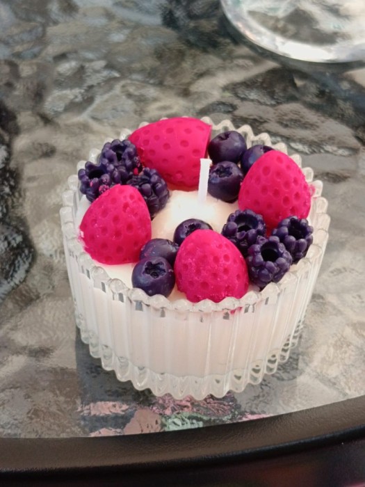Lumanare Parfumata Fructe de Padure in Mini Bomboniera , Ceara de Cocos Handmade