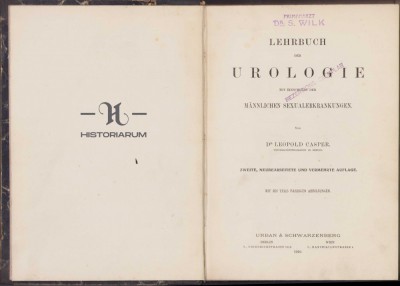 HST C102 Lehrbuch der Urologie 1910 Casper foto