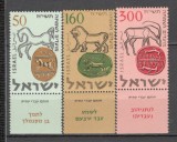 Israel.1957 Sarbatori evreiesti:Sigilii-cu tabs MI.23