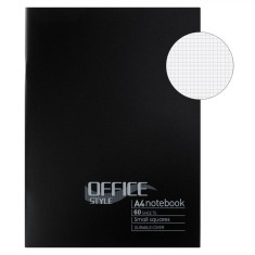 Caiet Matematică, Office Style, A4, 60 File, Copertă Neagră