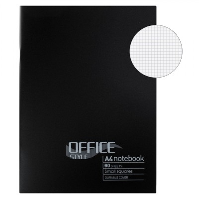 Caiet Matematică, Office Style, A4, 60 File, Copertă Neagră foto