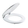 Capac WC din MDF, Savini Due Cwathq, alb, inchidere standard, 371 x 441 mm