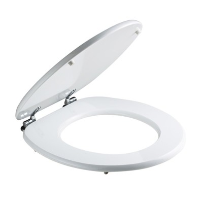 Capac WC din MDF, Savini Due Cwathq, alb, inchidere standard, 371 x 441 mm foto