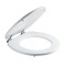 Capac WC din MDF, Savini Due Cwathq, alb, inchidere standard, 371 x 441 mm