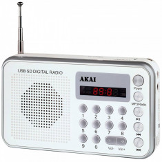 Radio portabil Akai DR002A-521 USB Alb foto