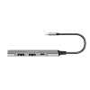 HUB extern LOGILINK, porturi USB: USB-A 3.2 Gen2 x 3 + USB-C Gen2 x 1, conectare prin USB-C, prot. supracurent, supratensiune, aluminiu, gri, &quot;UA0416&quot;