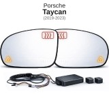 Senzor unghi mort dedicat Porsche Taycan 2019-2023 cu oglinda LED