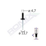 Popnit Universal Negru 4.7Mm Set 10 Buc 140249 57050-RMX