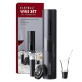 Cumpara ieftin Tirbuson electric, BluSmart, baterie, Inox/ABS, accesoriu taiat folie, aerator,