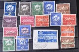 Lot Timbre Elveția Serviciul Poștal ONU Geneva Serii Clasice Uzuale Valoare Mare 5 Franci Ștampilate - A0023