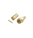 Mufa SMA tata RG58 crimpat pe cablu aurit SMA-011NP, Oem