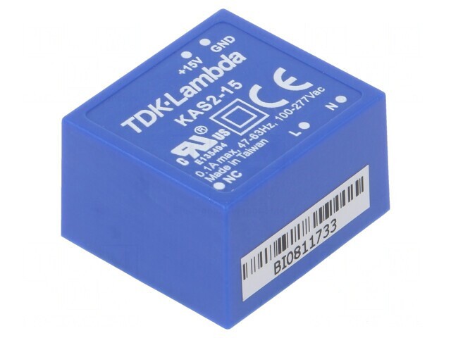 Convertor AC/DC 2W 15VDC KAS2-15