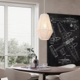 Lampa suspendata, lux.pro, PXQD-0004 Newtownabbey, 160 x 20 cm, 1 x E27, max. 60W, metal franghie, alb HausGarden Leisure
