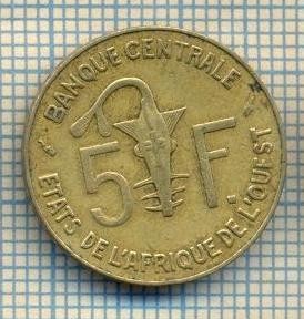 12145 MONEDA -STATELE AFRICII DE VEST-5 FRANCS -ANUL 1990 -STAREA CARE SE VEDE