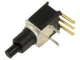 Comutator SPDT APEM pentru PCB, acţionat prin apăsare, 20mA, 2 poziţii