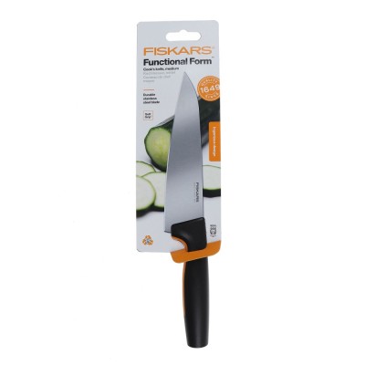 Cutitul bucatarului Fiskars Functional Form, mediu, inox, maner plastic, 16 cm foto
