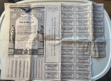 5000 Lei Aur 1929 Renta Romana obligatiune neincasata cu cupoane dobanda titlu de stat datoria publica a Romaniei bond cu chitanta achizitie