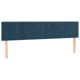 Cumpara ieftin Tablii de pat, albastru inchis, 160x5x78/88 cm, catifea