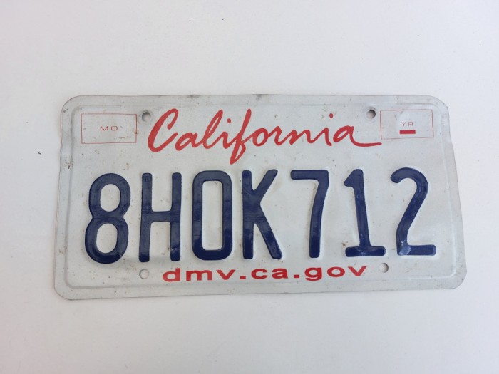 California Inmatriculare USA original, decor de perete