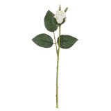Fir trandafir boboc artificialadecorativ,plastic,alb,25 cm, Oem