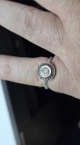 Set vintage argint aurit cu diamante