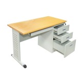 Birou metalic Breckner Germany cu 3 sertare si blat din pal, 1200 x 600 x 750H mm