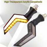 Set 2 lampi Semnalizare Moto, model BUMERANG, cu 2 functii, pozitie si