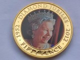 511. Moneda Tristan da Cunha 50 pence 2012 (Diamond Jubilee, Queen Elizabeth II)