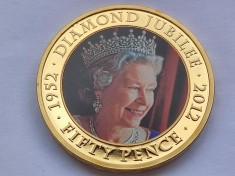 511. Moneda Tristan da Cunha 50 pence 2012 (Diamond Jubilee, Queen Elizabeth II)