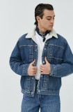 Levi&#039;s geacă din denim bărbați, de tranziție, oversized