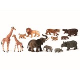 Animale salbatice cu puii set de 12 figurine - Miniland